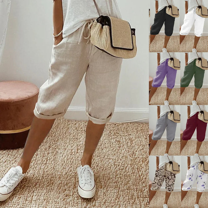 Tea | Cotton-Linen Harem Pants