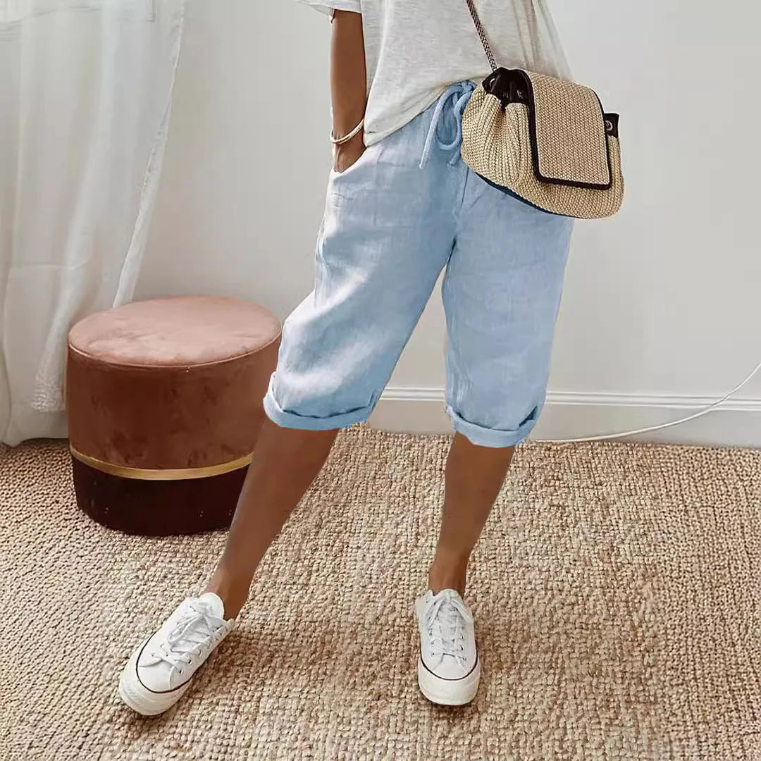 Tea | Cotton-Linen Harem Pants