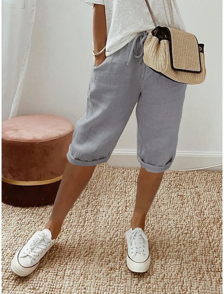 Tea | Cotton-Linen Harem Pants