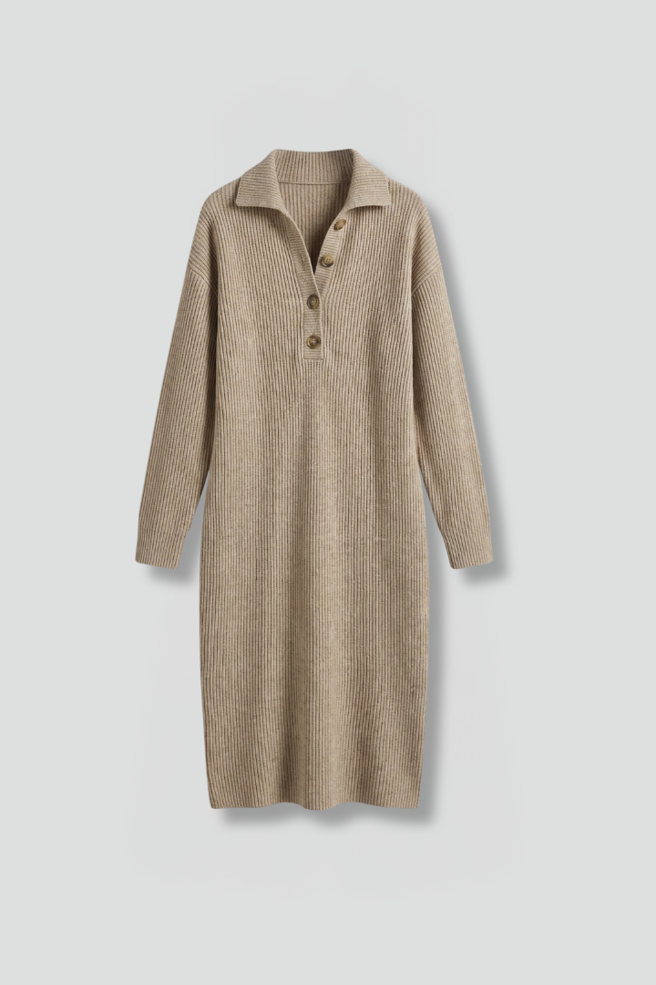 Alice - Ribbed Knit Jumper Dress