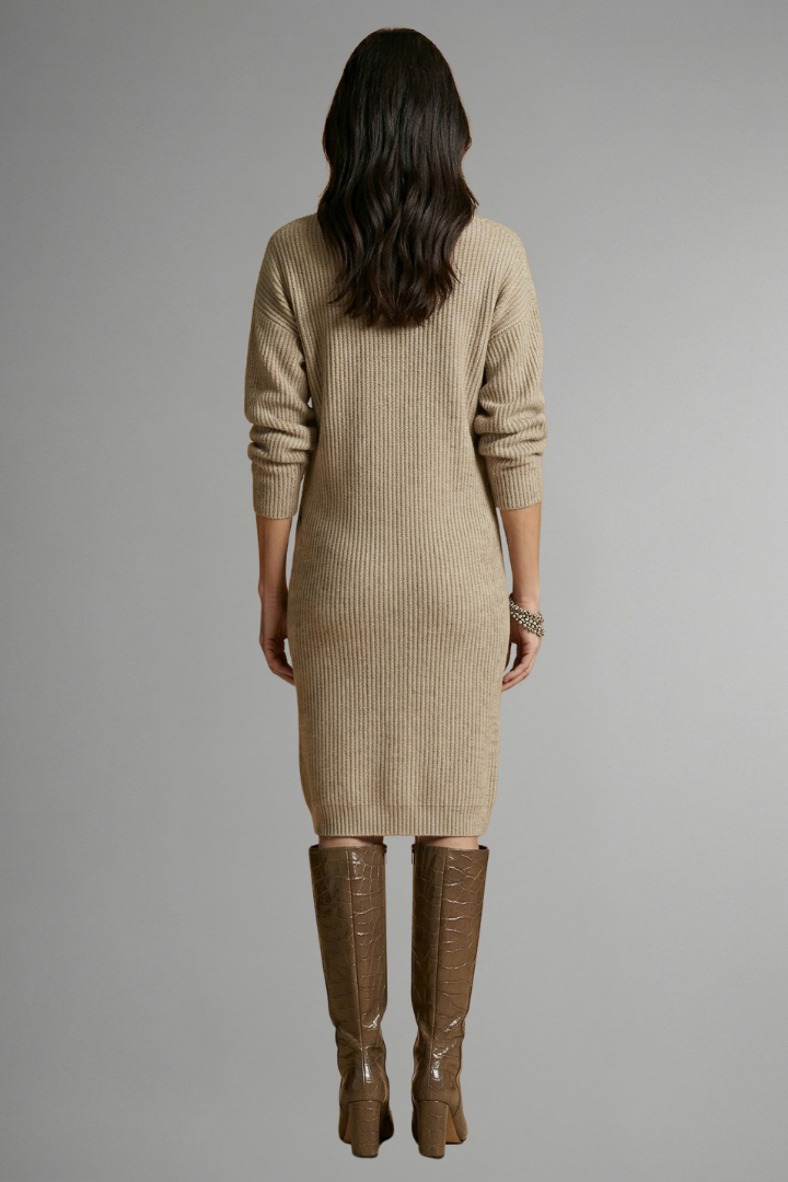 Alice - Ribbed Knit Jumper Dress