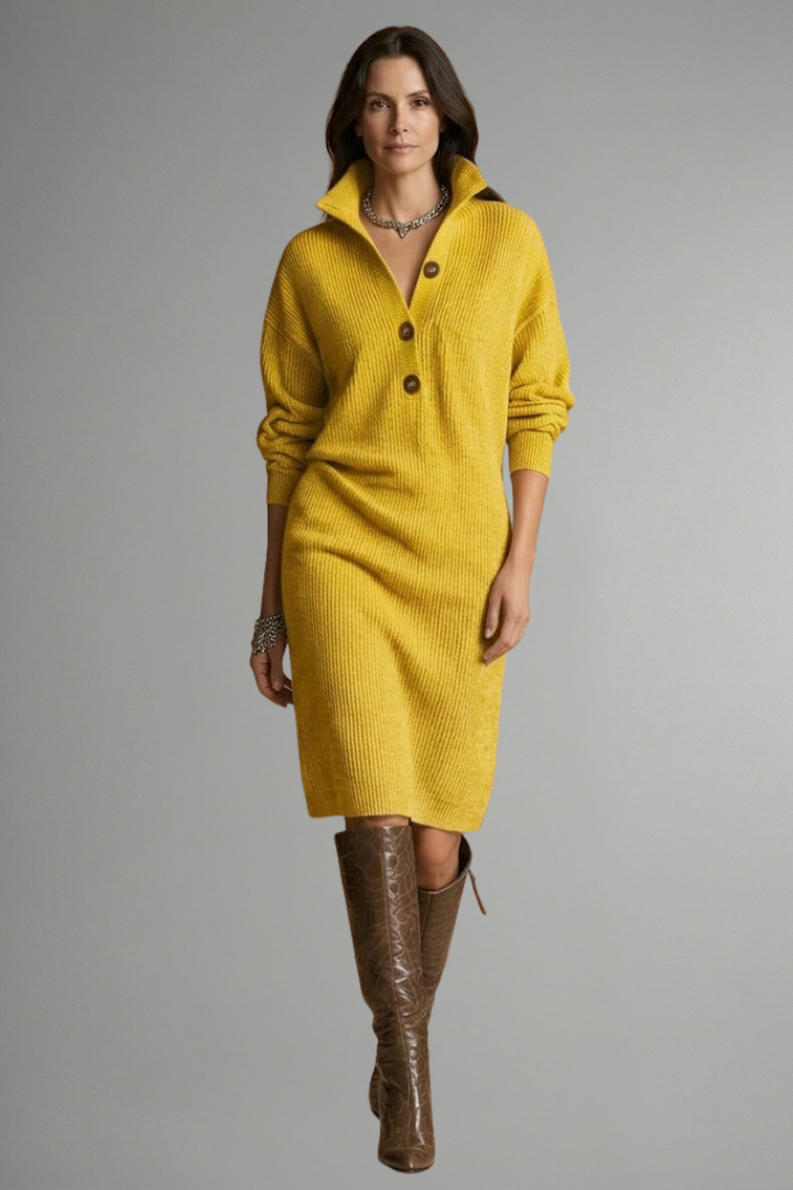 Alice - Ribbed Knit Jumper Dress