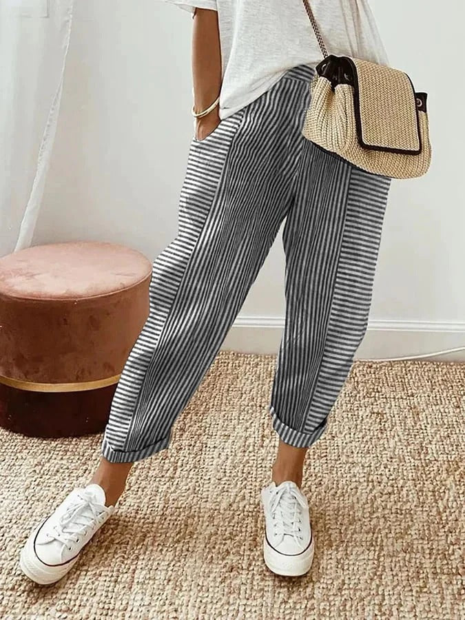 Nora | Striped Relax Pants