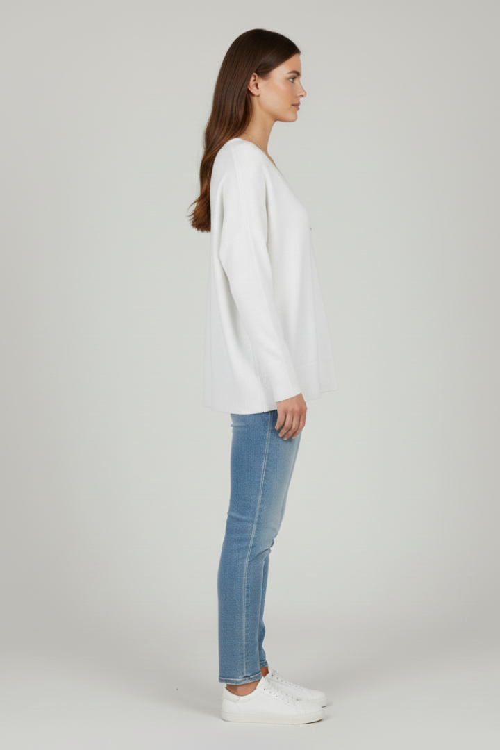 Charlotte - Relaxed V-Neck Jumper
