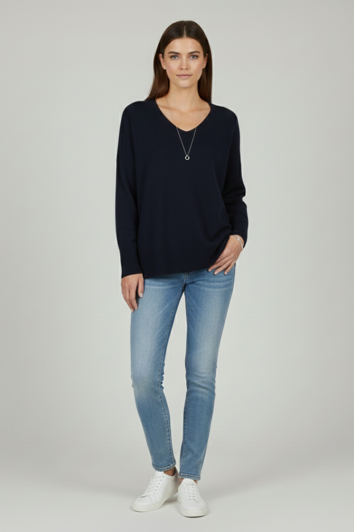 Charlotte - Relaxed V-Neck Jumper