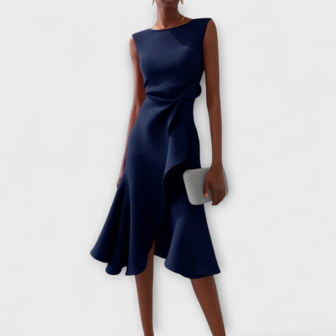 Cocktail Ruffle Midi Dress