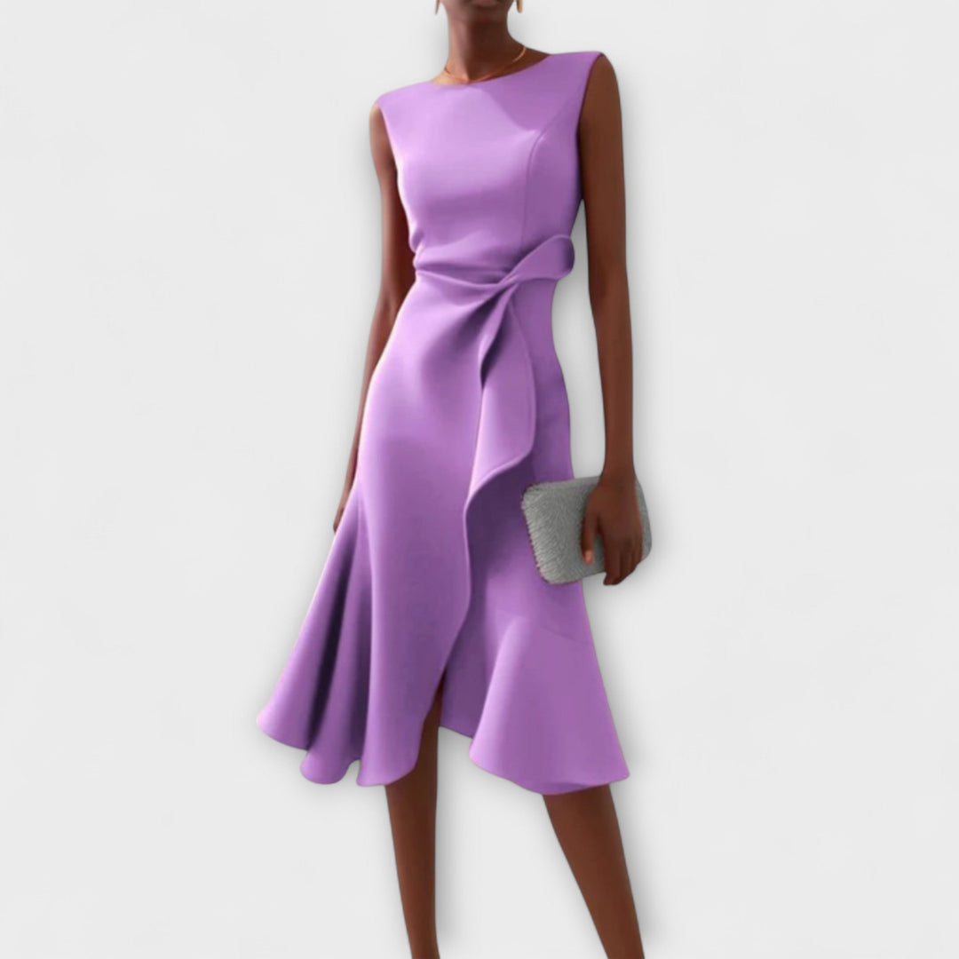 Cocktail Ruffle Midi Dress