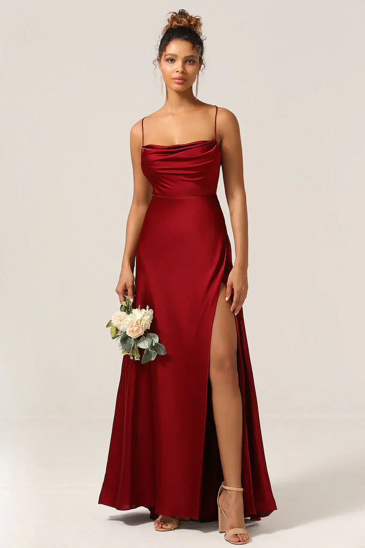 Cowl-Neck Sleeveless Maxi Dress