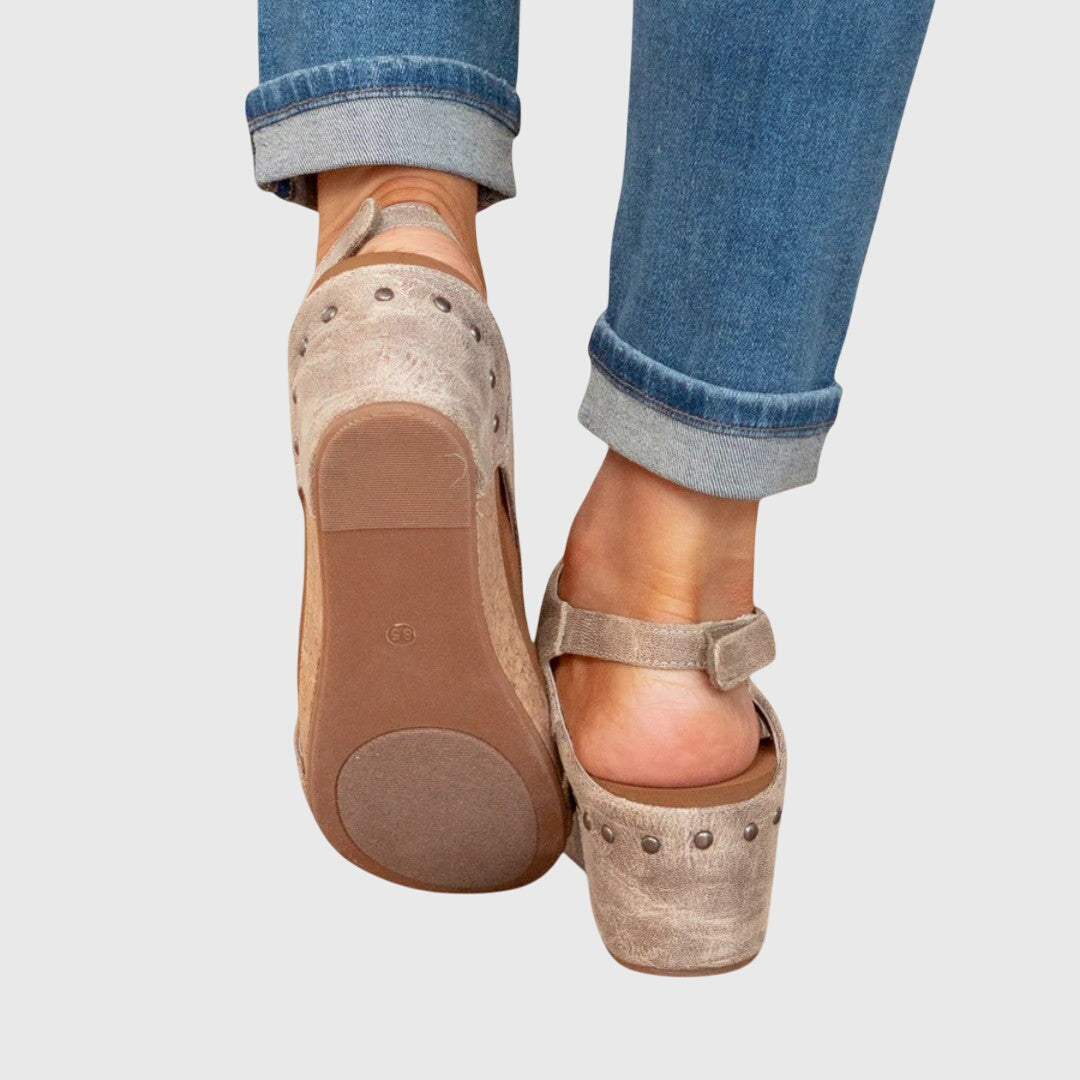 Cut-Out Wedge Sandals