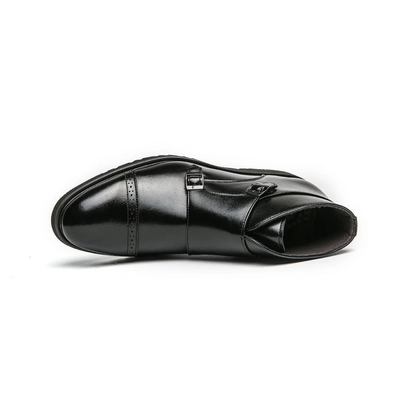 Theo | Leather Double Buckle Boots