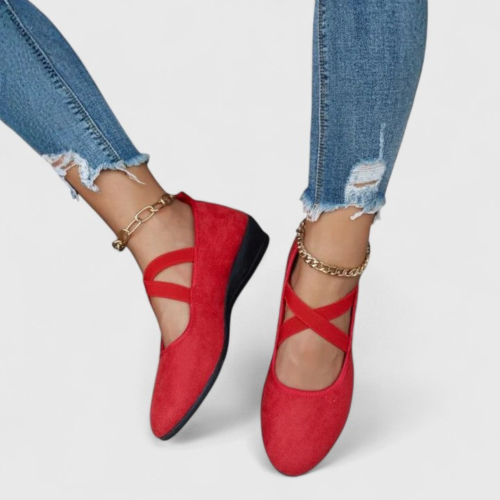 Elastic Strap Ballet Flats