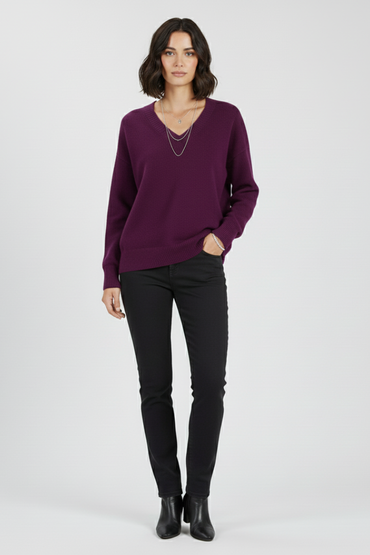 Ella - V-Neck Pullover Jumper