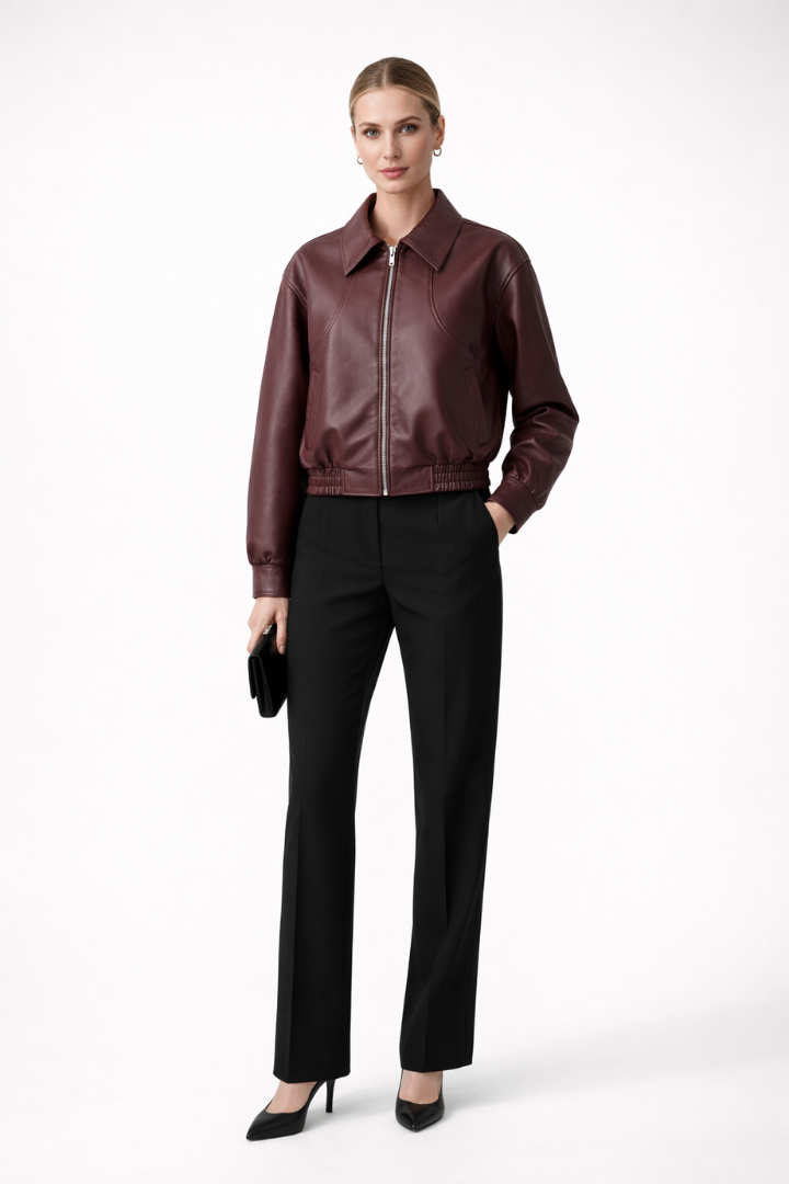 Erin - Elasticated Hem Bomber Jacket