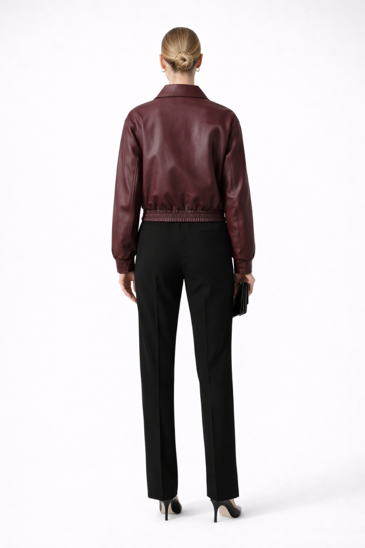 Erin - Elasticated Hem Bomber Jacket