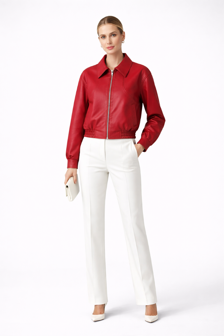 Erin - Elasticated Hem Bomber Jacket