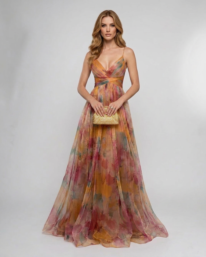 Taylor | Pleated Floral Maxi Summer Dress