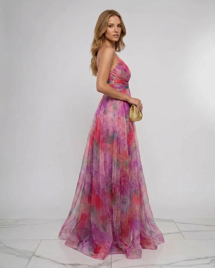 Taylor | Pleated Floral Maxi Summer Dress