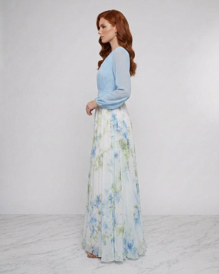 Patricia | Long Sleeve Floral Maxi Dress