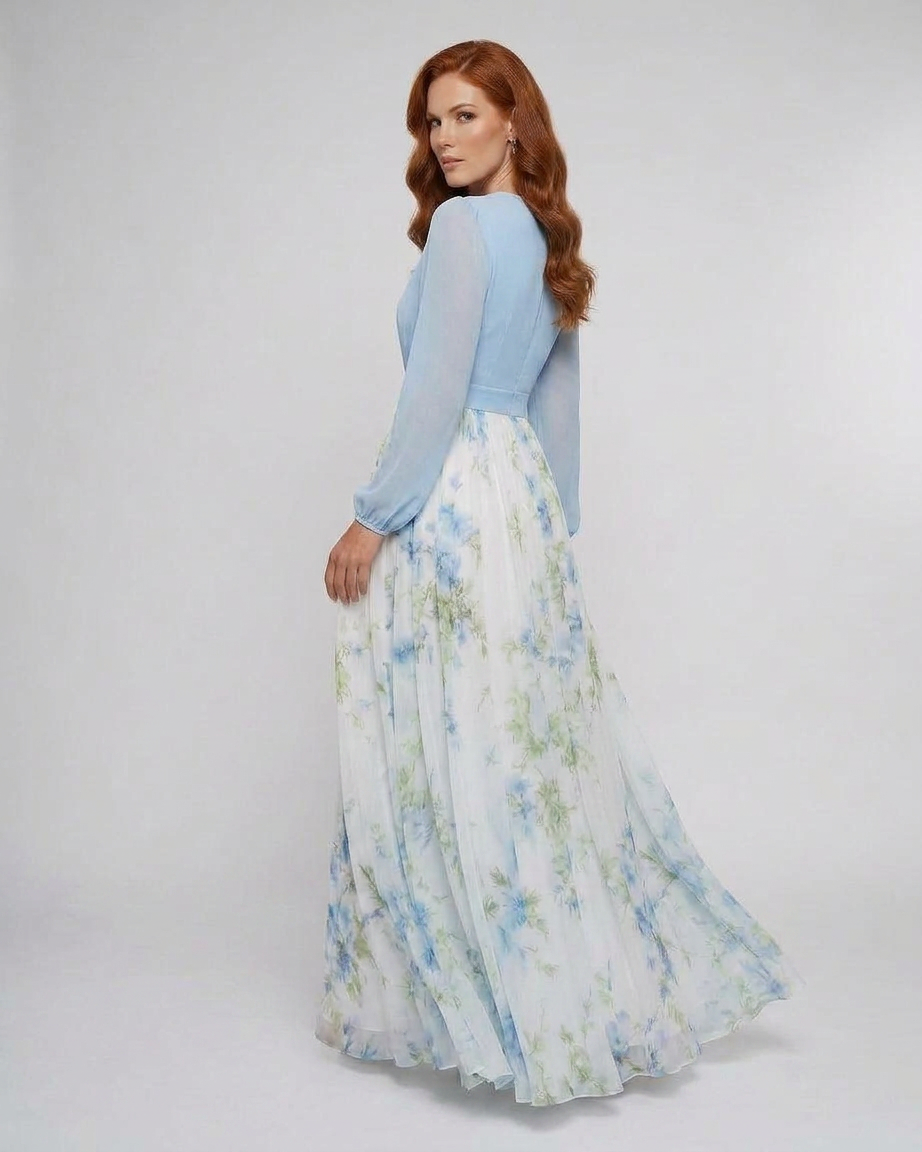 Patricia | Long Sleeve Floral Maxi Dress