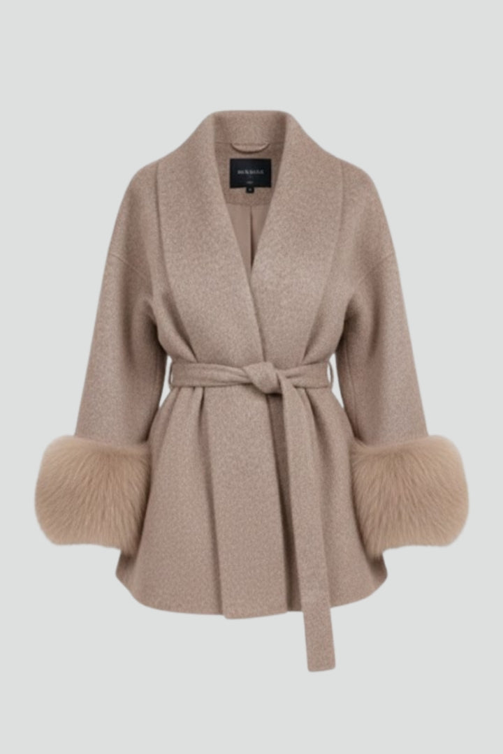 Georgia - Belted Faux Fur Coat