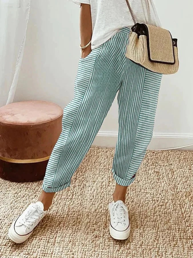 Nora | Striped Relax Pants
