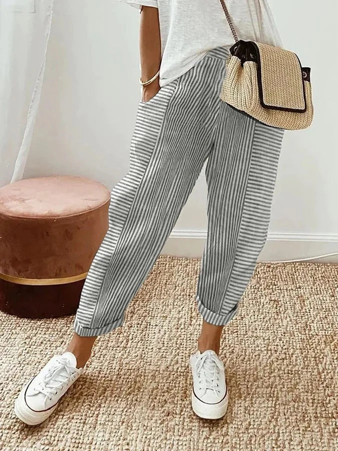 Nora | Striped Relax Pants