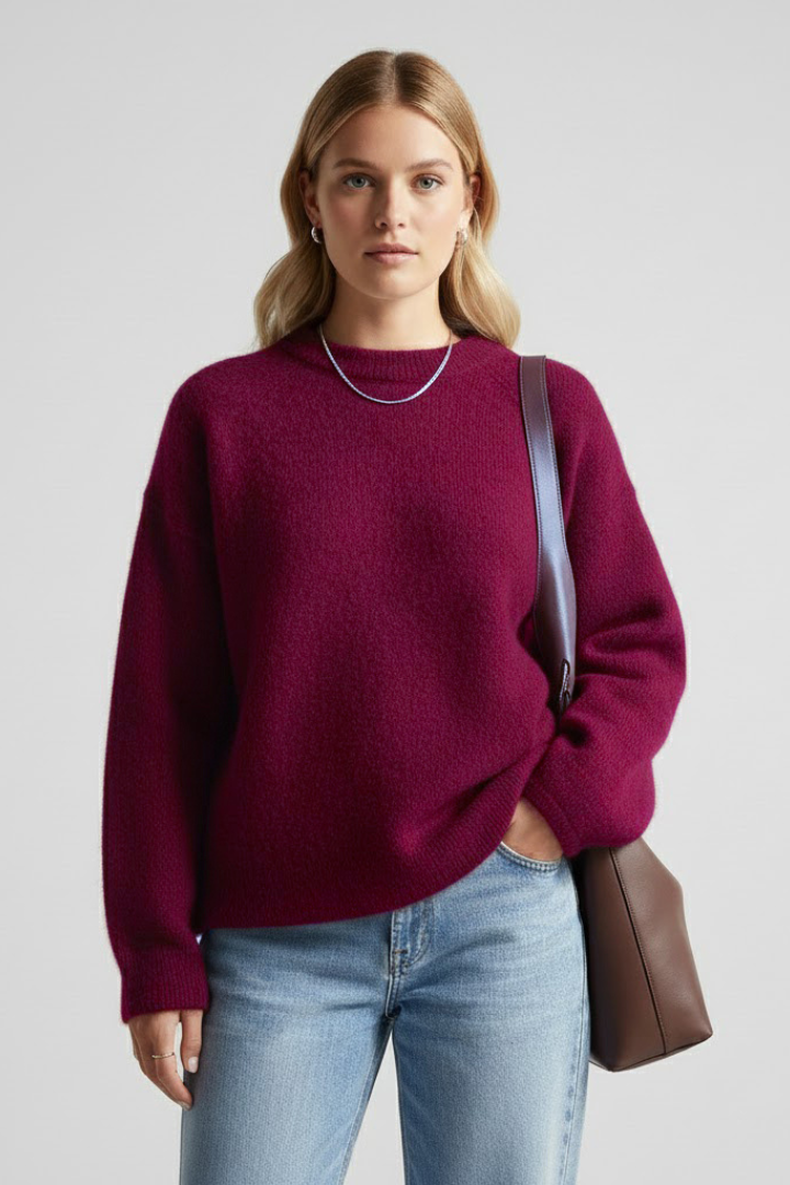 Hannah - Dropped Shoulder Knit Jumper