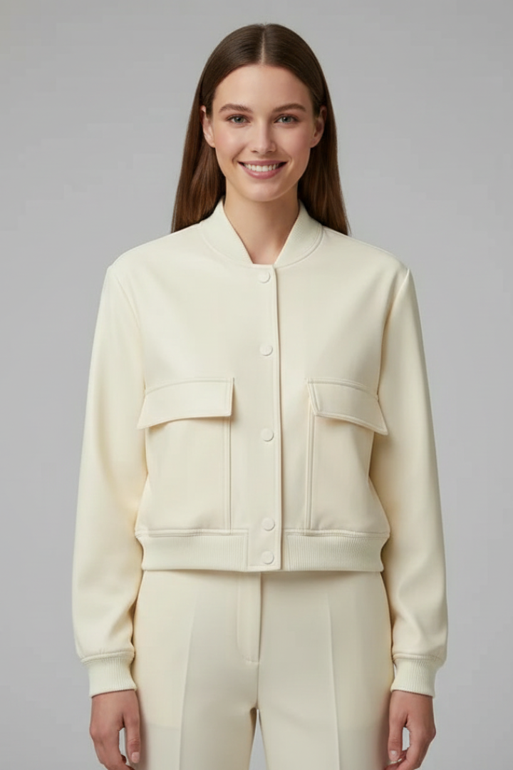 Holly - Baseball Collar Bomber Jacket