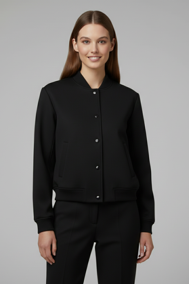 Holly - Baseball Collar Bomber Jacket
