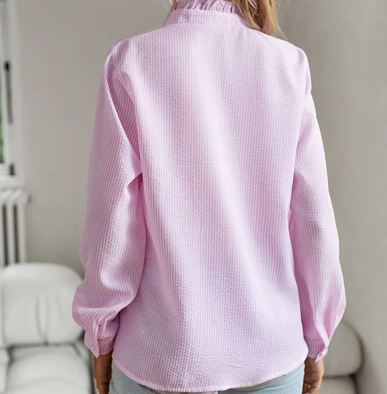 Mina | Ruffled Long Sleeve Shirt