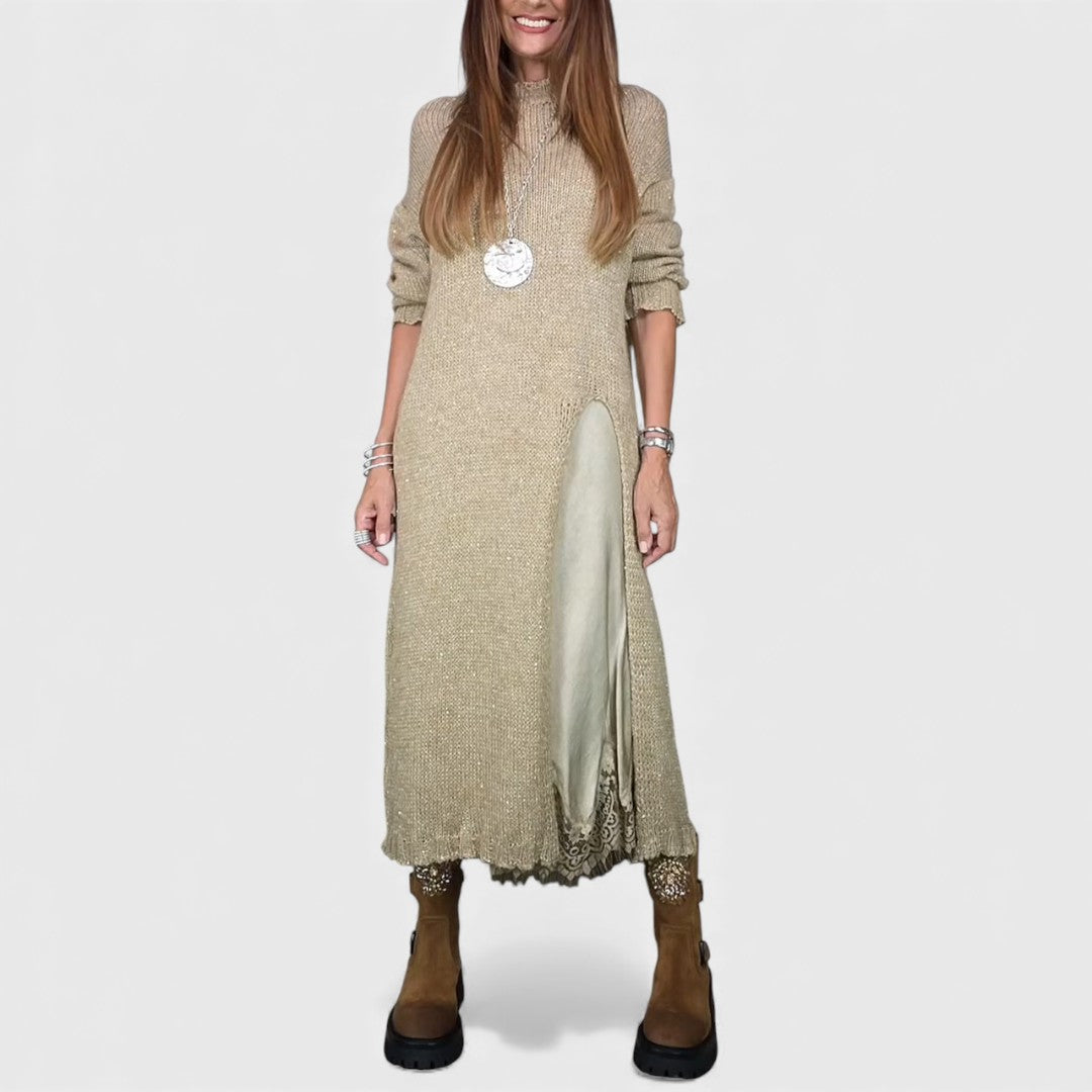 Lena | Elegant Long Knit Dress
