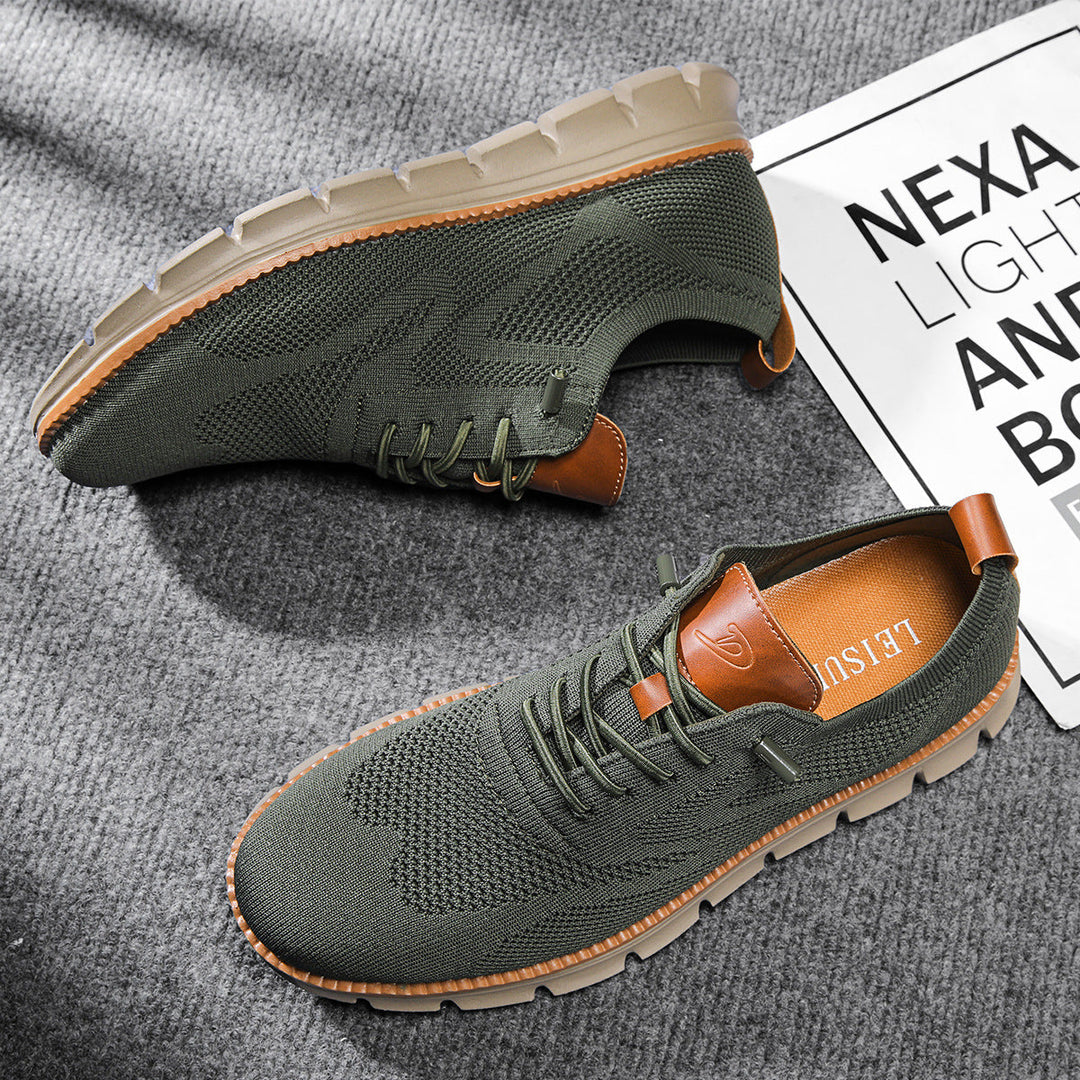 Lightweight Knit Lace Up Walking Shoes
