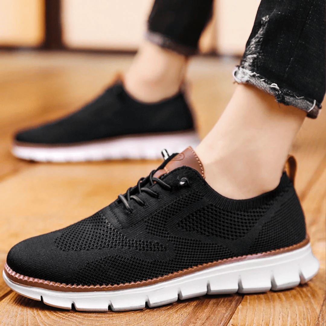 Lightweight Knit Lace Up Walking Shoes