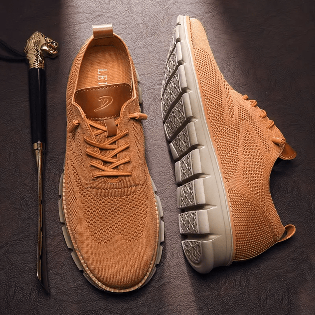 Lightweight Knit Lace Up Walking Shoes