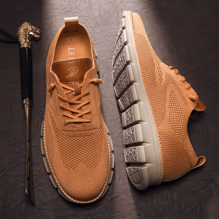 Lightweight Knit Lace Up Walking Shoes