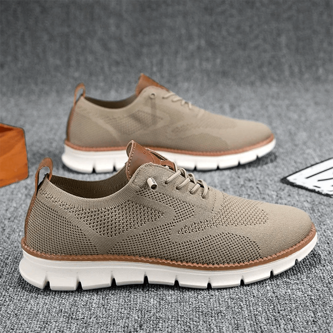 Lightweight Knit Lace Up Walking Shoes