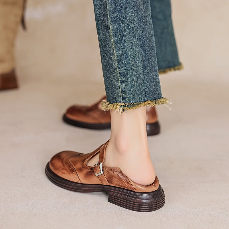 Emily | Elegant Leather Mary Janes