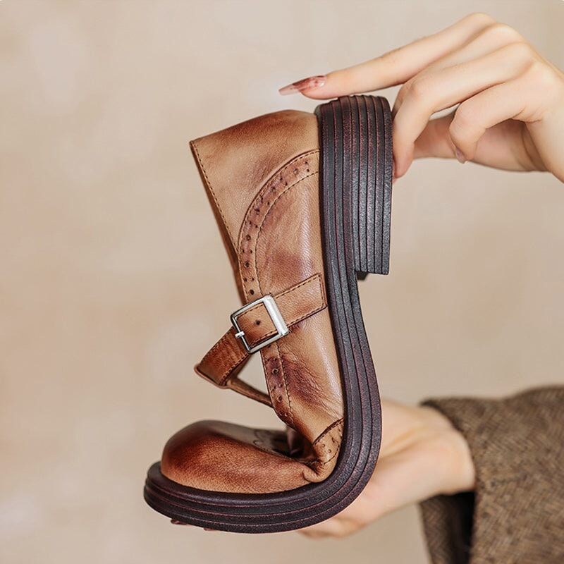Emily | Elegant Leather Mary Janes