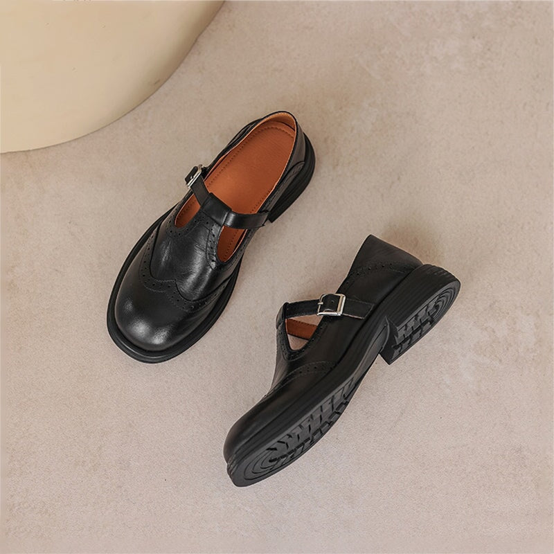 Emily | Elegant Leather Mary Janes