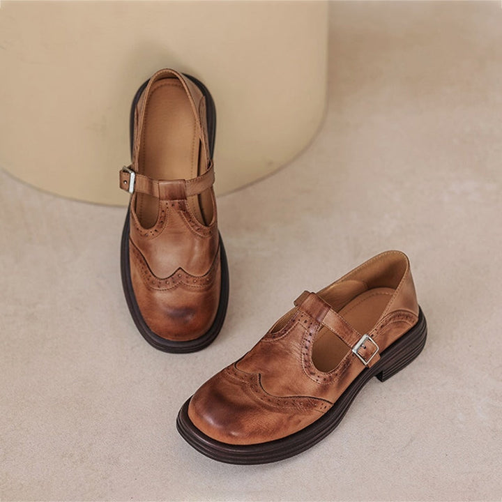 Emily | Elegant Leather Mary Janes