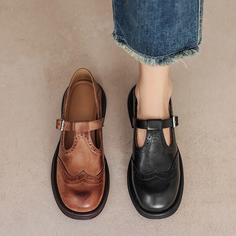 Emily | Elegant Leather Mary Janes
