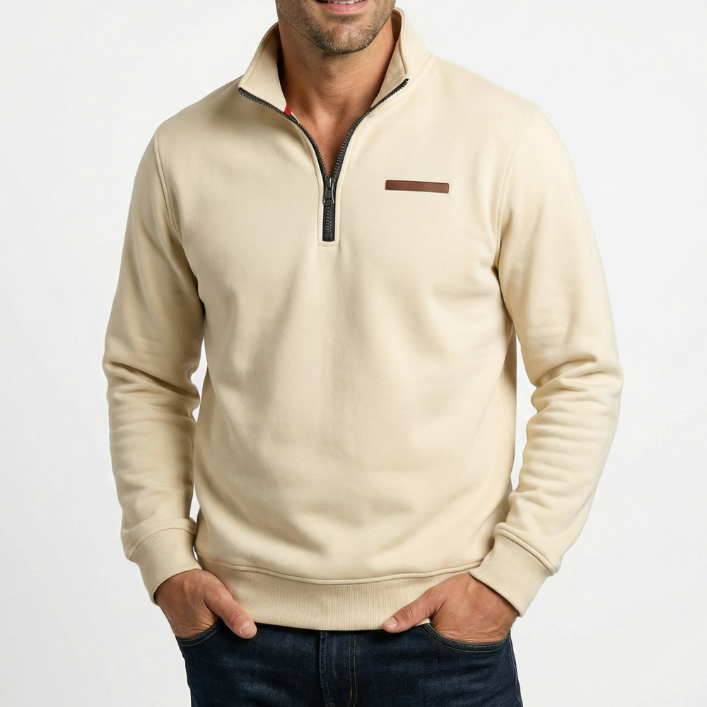 Men's fleece sweatshirt, styled shot