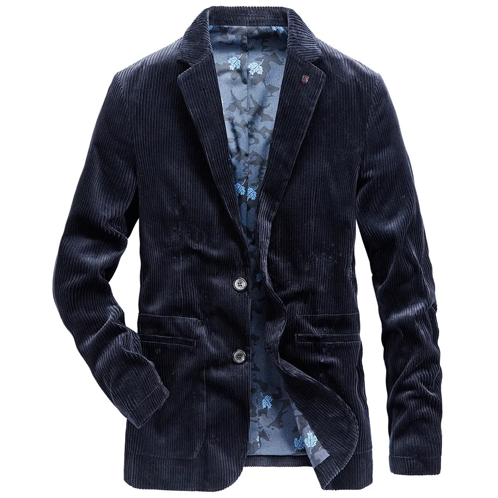 Men's vintage corduroy jacket, front view