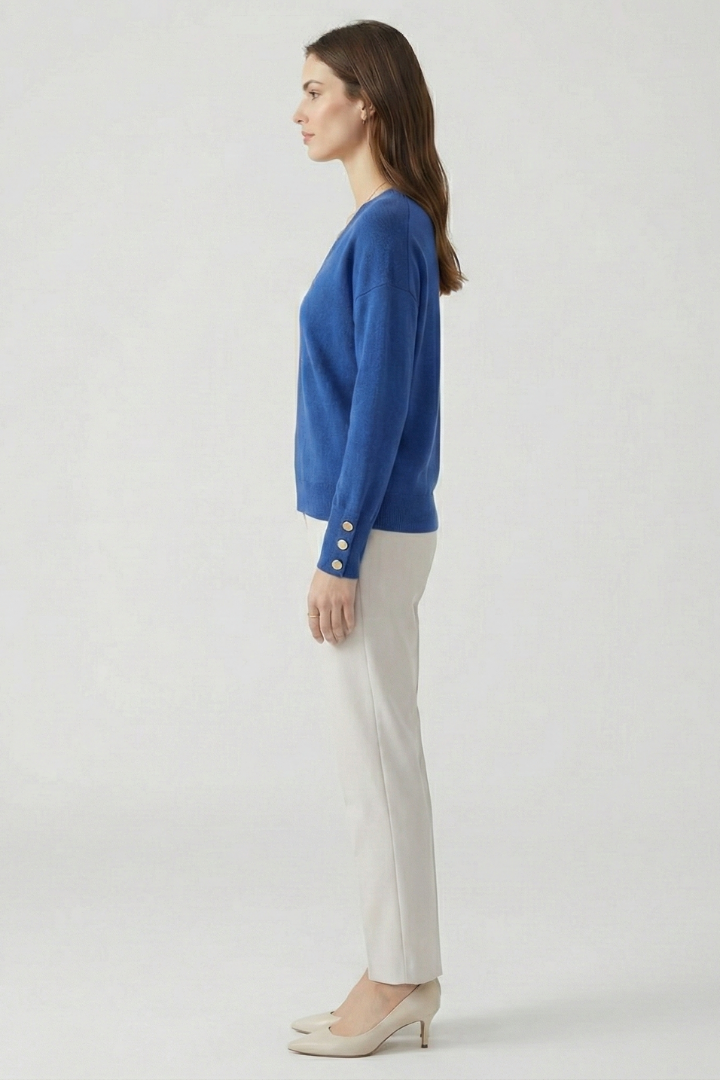 Natalie - V-Neck Dropped Shoulder Jumper