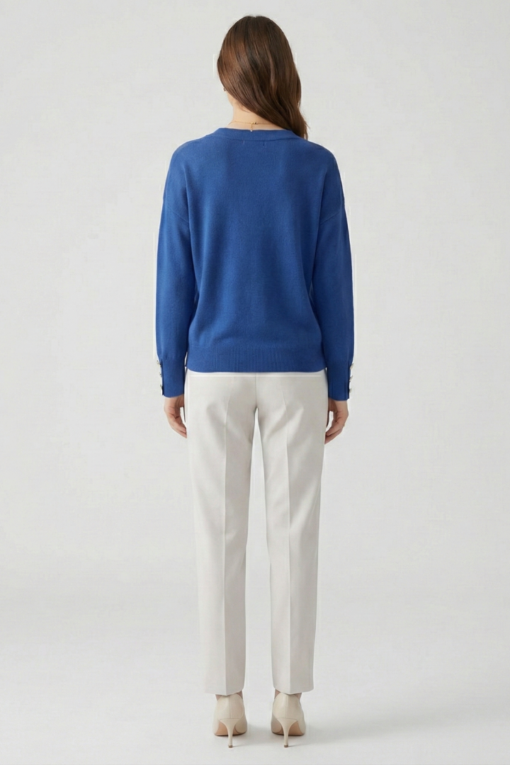 Natalie - V-Neck Dropped Shoulder Jumper