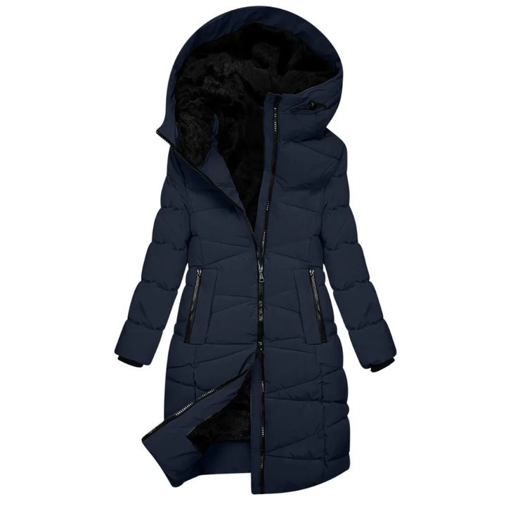 Tania | Long Quilted Hooded Jacket