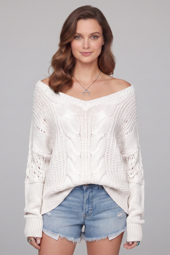 Olivia - Oversized Ribbed Cuff Jumper