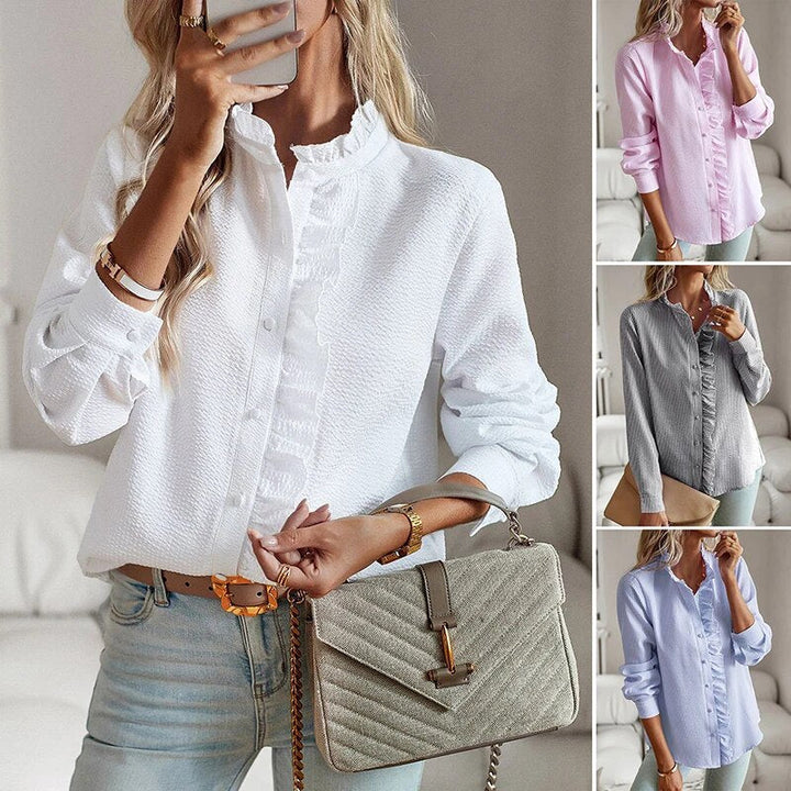 Mina | Ruffled Long Sleeve Shirt
