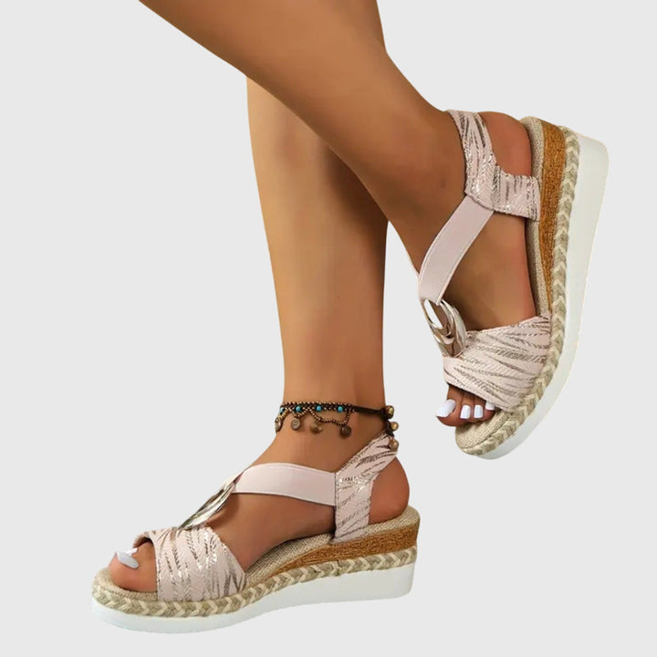 Platform Elastic Strap Sandals
