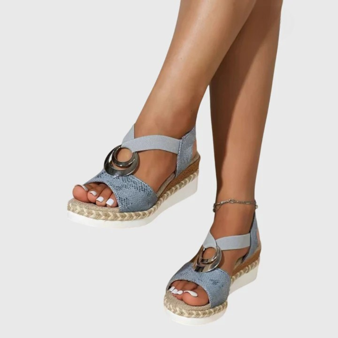 Platform Elastic Strap Sandals